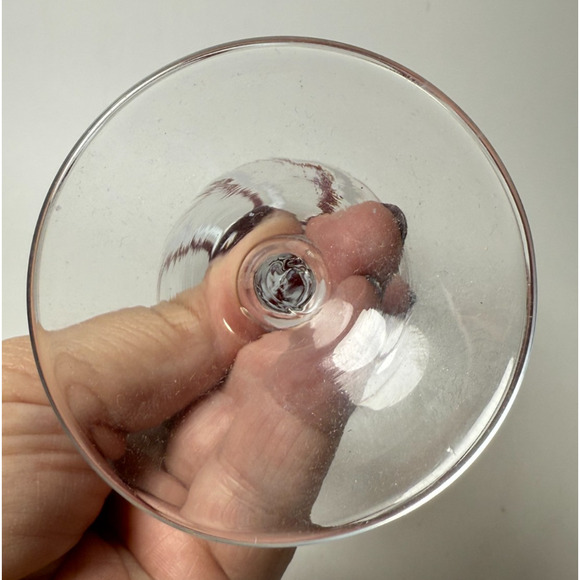 3 St Nicholas Square Peppermint Lane Red White Swirl Wine Glasses Candy Cane - Picture 5 of 6